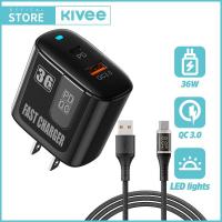 ราคา KIVEE หัวชาร์จเร็ว 36W ประกัน1ปี หัวชาร์จไอโฟน อะแดปเตอร์ iPhone USB Type C Charger หัวชาจเร็ว Aadapter Fast Charger For iPhone 15 14 pro Max iPhone 13 iPhone 12 iPad Samsung Huawei Xiaomi Poco (22177