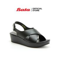 ราคา Bata COMFIT รองเท้าส้นทึบรัดส้น แฟชั่นหญิง สูง 1 5 นิ้ว SANDAL แบบสวม สีดำ รหัส 6616844 Ladiescomfort Fashion (5480558095)