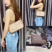 ราคา bag Original 2023 new high quality PU waterproof fashion womens shoulder bag zipper sling bag Anti theft high end tote bag กระเป๋าโค้ช โค้ชพอช P 835 (22035856023)