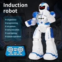 ราคา Robocop Early Education หุ่นยนต์อัจฉริยะหุ่นยนต์ของเล่นหุ่นยนต์ RC สำหรับเด็กเด็กหุ่นยนต์ควบคุมระยะไกลที่ตั้งโปรแกรมได้อัจฉริยะพร้อมการตรวจจับท่าทางการเดินการพูดคุยการร้องเพลงการเต้นรำของขวัญของเล่นอั