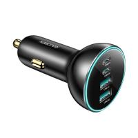 ราคา Rocoren 70W 4 In 1ที่ชาร์จแบตในรถ USB ชนิด C QC4 0 PD3 0หม้อแปลงชาร์จไฟแบบเร็วที่ชาร์จไฟบนรถยนต์เร็วมากสำหรับ iPhone 15 Samsung Xiaomi (21022126026)