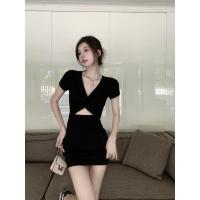 ราคา black dress เดรส xl อวี ออกงาน เกาหลี เดรสมินิ ไปทะเล prom เดรสเปิดไหล่ ผู้หญิง เดรสรัดรูป สั้น เดรสแฟชั่น (22049397594)