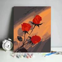 ราคา Nanafine Thai Shipping 30 40 ซม DIY ภาพวาดสีน้ำมันดิจิตอลมือวาดภูมิทัศน์ภาพวาดพระอาทิตย์ตกดอกกุหลาบภาพวาดตกแต่ง (21378616453)
