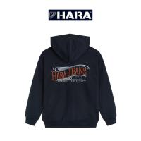 ราคา จัดส่งภายใน 24 ชั่วโมง Hara ฮาร่า ของแท้ เสื้อกันหนาวฮู้ดดี้ สีดำ ซิปหน้า สกรีนลาย Cotton 100 คุณภาพดี ผ้ายืดใส่สบาย รุ่น J 9911301 (22094470549)