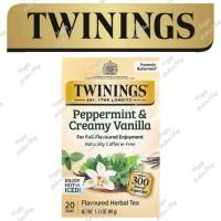 ราคา Twinings Peppermint Creamy Vanilla ชาทไวนิงส์ เปปเปอร์มิ้นต์วานิลลา แบบกล่อง 20 ซอง ชาอังกฤษนำเข้าจากต่างประเทศ (5311212740)