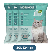 ราคา 30L ทรายแมวเบนโทไนท์ยกกระสอบ 3ถุง MORI KAT 24 กิโลกรัม (21903784427)