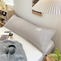 ราคา SUNLIGHT HOME ผ้าฝ้ายลินินปลอกหมอนยาวปลอกหมอนข้างลายสก๊อตระบายอากาศได้ดียาวปลอกหมอน (21551025488)