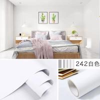 ราคา วอลเปเปอร์ติดผนัง วอลเปเปอร์มีกาวในตัว ติดเองได้ ประหยัด ขาวล้วน (18576208808)