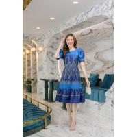 ราคา ชุดผ้าฝ้ายชุดเดรสใส่ทำงานผ้าฝ้ายพิมพ์ลายผ้าฝ้ายเชียงใหม่สวยๆ (21703325104)