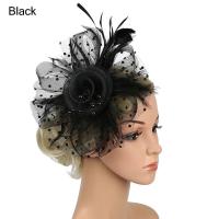 ราคา COD IN STOCK อุปกรณ์ตกแต่งผม งานแต่งงาน Fascinators ผม ดอกไม้ตาข่าย หมวก fascinator ที่คาดผมงานเลี้ยงน้ำชา กิ๊บติดผมขนนก ที่คาดผม ALICE (14953763206)