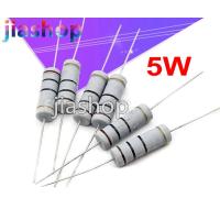 ราคา 10Pcs 5W ตัวต้านทานฟิล์มคาร์บอน5 1R 1M 2 2R 10R 22R 47R 51R 100R 150R 470R 1K 4 7K 10K 47K 1 2 2 10 22 47 51 100 150 470 Ohm (12908647951)