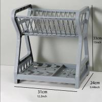ราคา ชั้นคว่ำจาน 2ชั้น วัสดุพลาสติก วางจาน ชั้นวางจานพลาสติก อเนกประสงค์ สำหรับคว่ำจาน ที่คว่ำจาน ชั้นนวางจานชาม (22119319769)