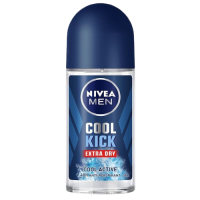 ราคา ส่งฟรี นีเวีย Nivea roll on ลูกกลิ้ง 50 25 12ml Fresh active white dry cool kick invisible black and white stress protect Deep cool powder silver protect mistine top country (20540691443)
