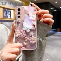 ราคา Hontinga เคสสำหรับ Samsung Galaxy เคสกระจกเทมเปอร์ S9 S24 S23 S22 S21อัลตร้าพลัส S24 S23 S22 S21 FE 5G S8บวก S8 S9 เคสไข่มุกผีเสื้อดอกไม้สีชมพูเคสแข็งเคสโทรศัพท์ด้านหลัง (21811314121)