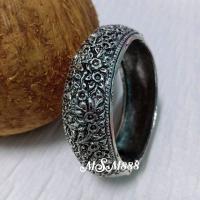 ราคา กำไลสีเงิน กำไลสีทอง กำไลลายพิกุล กำไลสีรมดำ กำไลเจ้าสาว เครื่องประดับล้านนา เครื่องประดับชุดไทย กำไลสำหรับผู้ใหญ่ รอบวง 20 เซนติเมตร (17467588410)