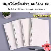 ราคา สมุดโน๊ต ปกพลาสติกสันห่วง มีเส้น ไม่มีเส้น ตาราง ลายจุด ขนาด A6 A5 B5 ปกพลาสติกใส (11168963581)