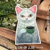 ราคา แมวน่ารัก สติกเกอร์ เคลือบกันน้ำ ลายแนวๆ ไดคัท ติดกระเป๋าเดินทาง โน้ตบุ๊ค เคสโทรศัพท์ กระบอกน้ำ Waterproof Decal Sticker (15335121996)