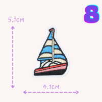 ราคา 10บาททุกชิ้น DIY ตัวรีดติดเสื้อ อาร์มติดเสื้อ ลายเรือใบ ใช้เตารีดรีดติดลงผ้าได้เลยค่ะง่ายมากๆๆค่ะ (21618976926)