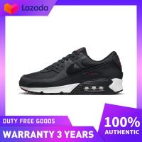 ราคา เคาน์เตอร์ของแท้ Nike Air Max 90 Anthracite Team Red Running Shoes DQ4071 001 (22092023516)