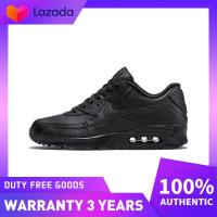 ราคา เคาน์เตอร์ของแท้ Nike Air Max 90 Leather Black Running Shoes 302519 001 (22092065391)