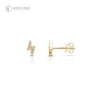 ราคา Maison de Jewels Oro Lightning Stud Per side ต่างหูทอง สายฟ้า ทองแท้ 9K ต่างเพชร เพชรแท้ ต่างหูใส่ทุกวัน ต่างหูแบรนด์ (16416927851)