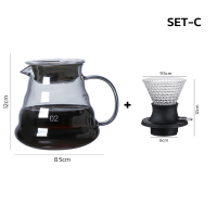 ราคา ชุดดริปกาแฟ เหยือกดริปกาแฟ แก้วดริปกาแฟ กาดริปกาแฟ ดริปกาแฟ 350ml และ 500ml ความแข็งแรงสูง ความโปร่งใสสูง Soonbuy (21904928531)
