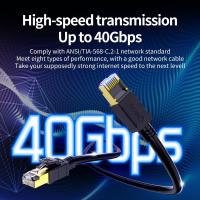 ราคา OWIRE ETHERNET CABLE CAT8 40GBPS 2000MHZ Super Speed RJ45 Network Cable Connector CAT 8 NETWORKING INTERNET LAN CORD FOR COMPUTERS LAPTOPS PS4 ROUTER RJ45 สายแลน LAN CABLE สายแลน 0 5 1 2 3 5 10 เมตร (