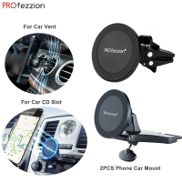 ราคา PROfezzion CD Slot Vent Clip Combo Magnetic MagSafe Car Mount Holder For iPhone 14 13 12 Pro Max Phone 14 Plus MagSafe Phone Case On Car CD Slot Or Car Air Vent (21449890415)