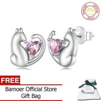 ราคา BAMOER ต่างหู925เงินสเตอร์ลิงแท้คิตตี้สำหรับผู้หญิงเครื่องประดับแฟชั่นตุ้มหู CZ SCE1591 (18299137751)