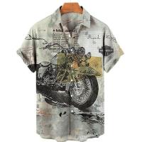 ราคา Warm scarf เสื้อวินเทจรถจักรยานยนต์สำหรับผู้ชายฮาวาย3d พิมพ์มอเตอร์ไบค์ผู้ชาย39 S เสื้อหลวมขนาดใหญ่ Tee เสื้อผ้าแข่ง Camisa (16929374538)