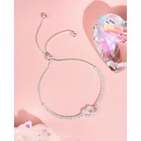 ราคา MixBlink สร้อยข้อมือ เงินแท้ 92 5 ส่งฟรี EMS รุ่น Behina หัวใจ เพชร กำไล สายรูด แบบรูด (21548677507)