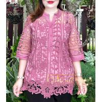 ราคา เสื้อสวย เสื้อใส่เที่ยวใส่ทำงานได้เสื้อลูกไม้แฟชั่นสาวอวบ (22032375384)