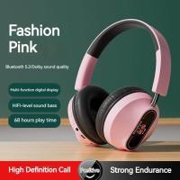 ราคา Newmsnr 68 Hours Play Wireless Headphones With Audio Cable FM Radio Bluetooth Earphone HD Call Wireless Headset HiFi Fever Sound Headphone 2024 Fashion Noise Reduction Earphones (21680389323)