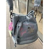 ราคา COD กระเป๋าเป้สะพายหลัง ผ้ายีน ทรงบักเก็ต แบบผูกเชือก ลําลอง แบบสากล แฟชั่นสําหรับนักเรียน FGBGF (20996171876)