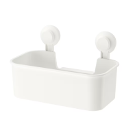 ราคา IKEA TISKEN ทิสเก็น ตะกร้าแบบดูดติดผนัง ขาว ไม่ต้องเจาะผนับง (22070906923)