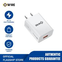 ราคา OWIRE หัวชาร์จ Fast Charger QC3 0 18W หัวชาร์จเร็ว หัวชาร์ทไฟ สมาร์ทชาร์จสำหรับ USB พอร์ตชาร์จไว ที่ชาร์จแบต iPhone iPad HUAWEI P30 Xiaomi OPPO VIVO Samsun (7450747009)