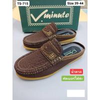 ราคา รองเท้าหนังกลับ รองเท้าแบบเปิดส้น TS 715 ไซส์ 39 44 สีดำ สีแทน สีน้ำตาล (21444745639)
