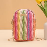 ราคา กระเป๋าสะพายข้างผู้หญิงกระเป๋าสีรุ้งกระเป๋าฟางสี2024กระเป๋าใส่มือถือแบบทอ (21827467153)