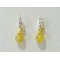 ราคา ต่างหูไหมทอง หินแท้ เกรด premium ก้านทอง 18k ไม่แพ้ ไม่ดำ (21777387342)