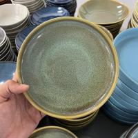 ราคา จาน จานแบน 6 75 นิ้ว จานกลม จานก้นตื้น ลายหินอ่อน จานเซรามิค เข้าไมโครเวฟได้ (22109797205)