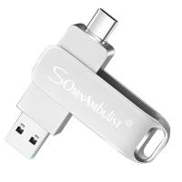 ราคา Somnambulist 100 True High Capacity Flash Drive USB 3 0 128GB 64GB 32GB 8GB 16GB TYPE C Three in One Portable USB Flash Drive (21874734176)