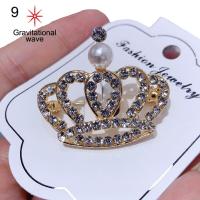 ราคา เข็มกลัดไข่มุกเทียมรูปมงกุฎพลอยเทียมเข็มกลัดจิเวลรี่ติดปกเสื้อ (13341179415)