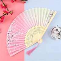 ราคา Hand Fan Folding Fan Bamboo Fan Silk Fan Craft Fan Dance Fan (21559695176)