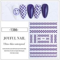 ราคา ลายตารางหมากรุกสีดำและสีขาวแบบทำมือลายตารางหมากรุกพันนกเครื่องประดับเล็บ3D สติกเกอร์ติดเล็บสติกเกอร์บางเฉียบพร้อมสติ๊กเกอร์กาวด้านหลังสติกเกอร์กันน้ำ (19050984707)