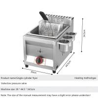 ราคา HJKJ Stainless steel เตาสเต็ก มัลติฟังก์ชั่น หม้อทอด 2หัวแก๊ส หม้อทอด ความจุขนาดใหญ่ deep fryer ทำความสะอาดง่าย เตาย่างสเต็ก kitchen เตาสเต๊ก ใช้แก๊ส เตาสเต็ก (21617685123)