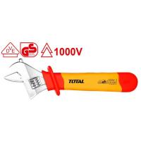 ราคา TOTAL กุญแจเลื่อน แบบหุ้มฉนวน VDE กันไฟฟ้า 1000 โวลท์ รุ่น THIADW081 THIADW101 Insulated Adjustable Wrench ประแจเลื่อน (20623764068)