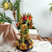 ราคา ลดแรง สุดฮิต เทพเจ้ากวนอู ปางประทานโชคลาภสไตล์ไต้หวัน ยืน9มังกร 5ธงรบ มือถือก้อนทอง มี 3 ขนาด สูง 6 18 นิ้ว (15925380859)