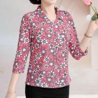 ราคา พิมพ์ลายเสื้อแขน3 4สำหรับผู้หญิงมาใหม่เสื้อผ้าสตรีวัยกลางคนและผู้สูงอายุเสื้อผ้าสำหรับแม่วัยกลางคน (21718935955)