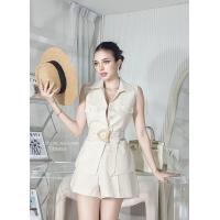 ราคา CottonCandy New Caramel Vintage Set ชุดเซทผ้าลินินแขนกุดแมทช์กางเกงขาสั้นสีครีม คาดเข็มขัดสไตล์วินเทจ มีครีมกับน้ำตาล (21973450106)
