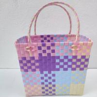 ราคา กระเป๋าตระกร้าสานเส้นพลาสติก สียูนิคอร์น กว้าง13ยาว24สูง23cm (22190927871)